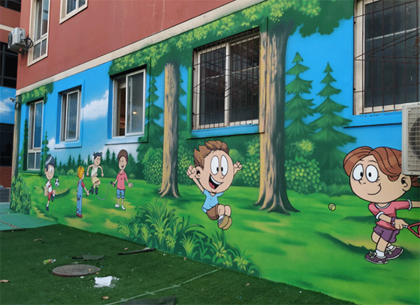 幼兒園墻噴繪如何做？
